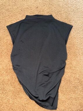 Sleeveless Mock Neck Women’s Top in Black
